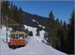 Kurz vor Winteregg: Der BLM Be 4/4 N° 31 (ex. SNB/OJB).
9. März 2014