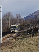 Etwas unterhalb von Trontano auf dem Weg nach Locarno befindet sich dieser FART Centovalli-Express.
1. März 2017
