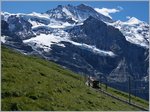Der kleine Zug und sein grosser Berg! Geplannt war die Jungfraubahn bis auf das Jungfraujoch, doch schliesselich entschied man sich die Bahn  nur  bis Jungfraujoch zu bauen.