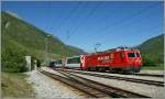 MGB/84909/der-glacier-express-911-davos-- Der Glacier Express 911 Davos - Zermatt fhrt in Realp ein (und durch). 
19.3 Juli 2010