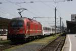 Slowenische Lokomotiven der Baureihe 541 kommen regelmig nach Villach (sterr).
Am 04.05.2013 stand die 541.108 in Villach-Hbf bereit