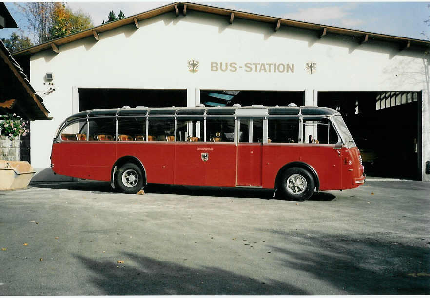 (002'000B) - AFA Adelboden - Nr. 3/BE 26'703 - FBW/Gangloff im Oktober 1987 beim Autobahnhof Adelboden