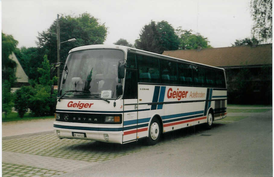 (017'422) - Geiger, Adelboden - Nr. 3/BE 64'522 - Setra am 26. Juni 1997 in Thun, Scherzligen/Schadau