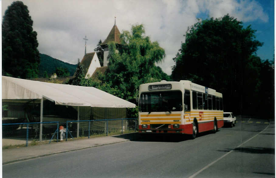 (017'429) - STI Thun - Nr. 33/BE 419'033 - Volvo/R&J (ex SAT Thun Nr. 33) am 29. Juni 1997 in Thun, Scherzligen/Schadau