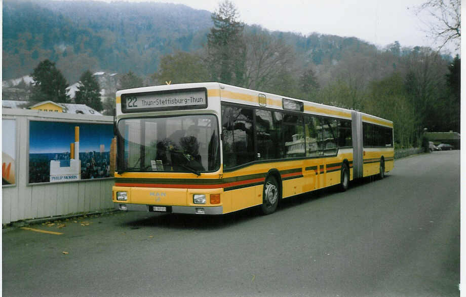 (021'018) - STI Thun - Nr. 73/BE 387'073 - MAN am 6. Dezember 1997 bei der Schifflndte Thun