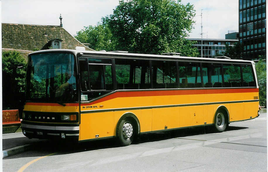 (023'218) - AVA Aarberg - Nr. 7/BE 350'471 - Setra am 8. Juni 1998 in Bern, Postautostation