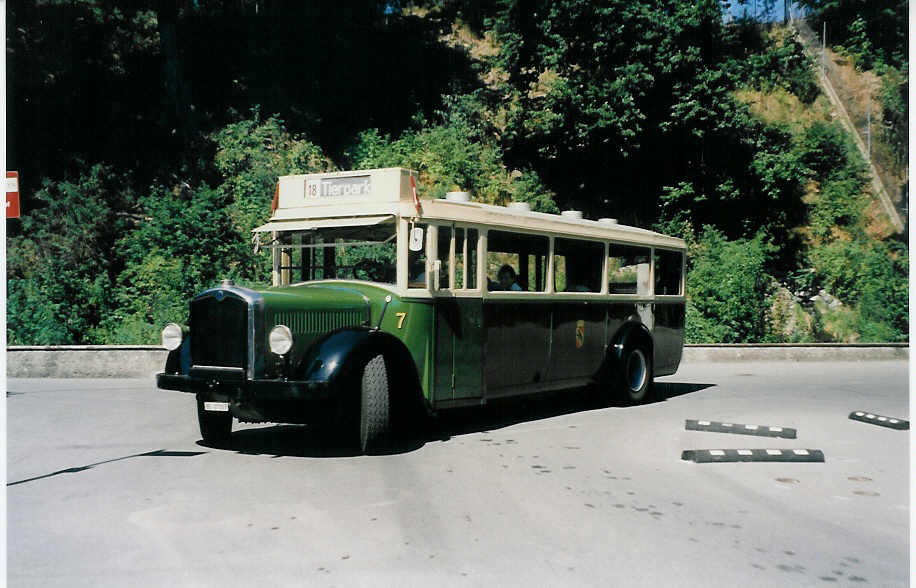 (025'127) - SVB Bern (TVB) - Nr. 7/BE 27'107 - Saurer/R&Str. am 9. August 1998 in Bern, Tierpark