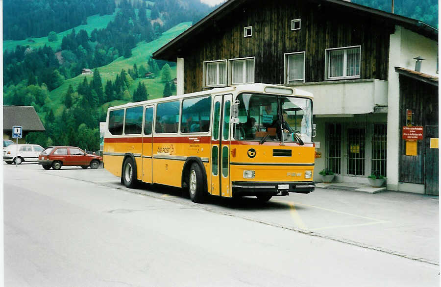 (031'615) - Geiger, Adelboden - Nr. 7/BE 151'352 - FBW/Hess (ex P 23'418) am 23. Mai 1999 in Kiental, Post