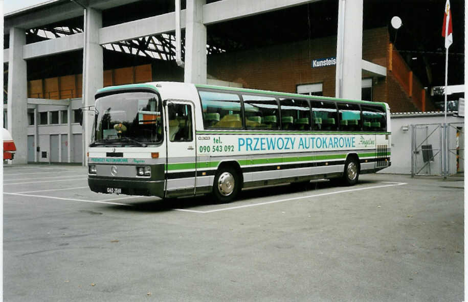 (034'935) - Aus Polen: Przewozy Autokarowe, Angelus - GAO 2068 - Mercedes am 29. Juli 1999 in Thun, Grabengut