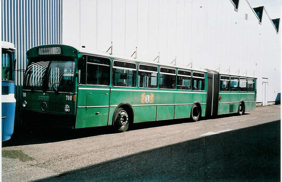 (039'302) - BVB Basel - Nr. 708 - Mercedes am 21. Februar 2000 in Biel, BTR