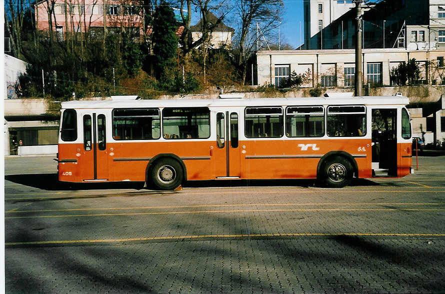 (039'526) - TL Lausanne - Nr. 405/VD 1555 - FBW/Hess am 5. Mrz 2000 in Lausanne, Dpt Borde