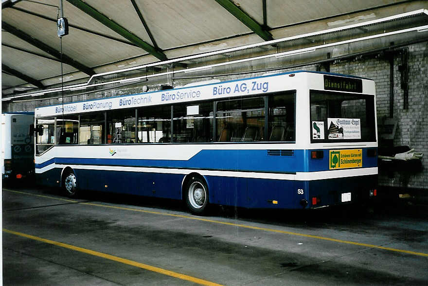 (040'115) - ZVB Zug - Nr. 53/ZG 51'153 - Mercedes am 8. April 2000 in Zug, Garage