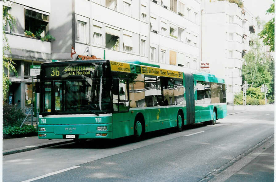 (040'427) - BVB Basel - Nr. 761/BS 3261 - MAN am 1. Mai 2000 in Basel, Winkelriedplatz