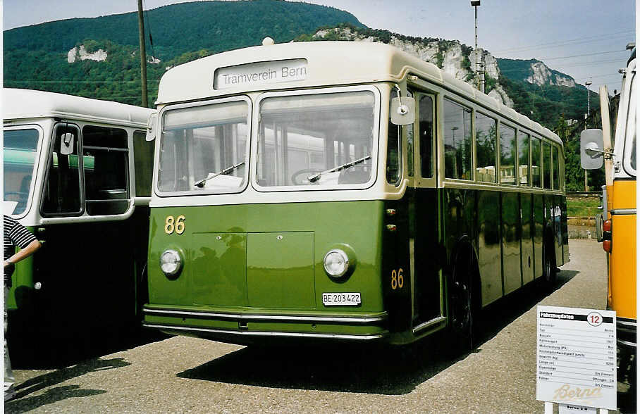 (042'719) - SVB Bern (TVB) - Nr. 86/BE 203'422 - Saurer/FFA am 26. August 2000 in Oensingen, Saurertreffen