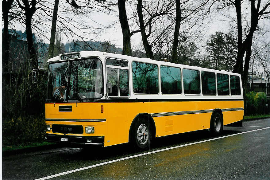 (045'120) - Tiemann, Oetwil - Nr. 10/ZH 675'710 - FBW/Hess (ex AAGU Altdorf Nr. 10) am 22. Februar 2001 in Luzern, Verkehrshaus