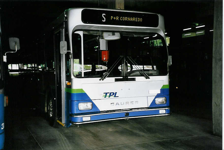 (046'007) - TPL Lugano - Nr. 49/TI 102'228 - Saurer/R&J (ex VBZ Zrich Nr. 274) am 23. April 2001 in Pregassona, Deposito