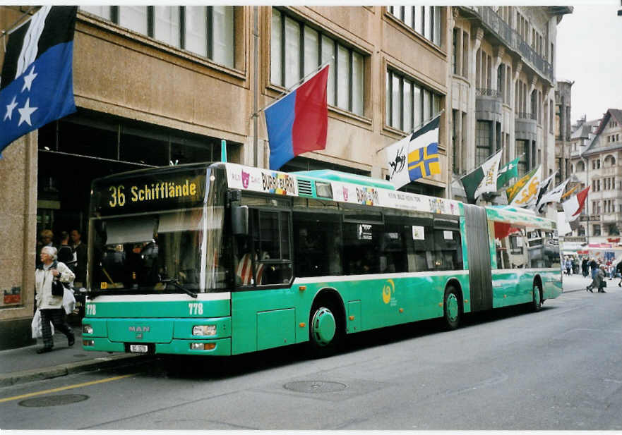 (059'835) - BVB Basel - Nr. 778/BS 3278 - MAN am 19. April 2003 in Basel, Schifflnde