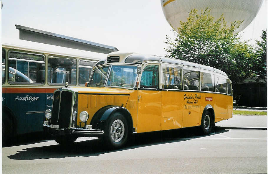 (061'425) - Gmnder, Weissbad - AI 817 - Saurer/Gangloff (ex P 23'144; ex P 2213) am 13. Juli 2003 in Luzern, Verkehrshaus