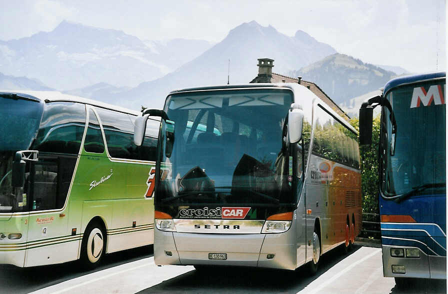 (062'637) - CJ Tramelan - Nr. 9/BE 130'963 - Setra am 10. August 2003 in Adelboden, Landstrasse