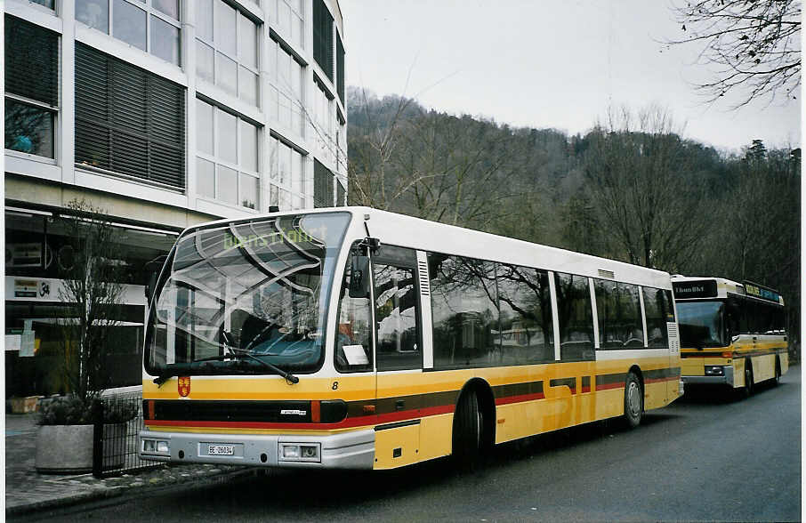 (065'204) - STI Thun - Nr. 8/BE 26'034 - Den Oudsten (ex TSG Blumenstein Nr. 8) am 18. Januar 2004 bei der Schifflndte Thun