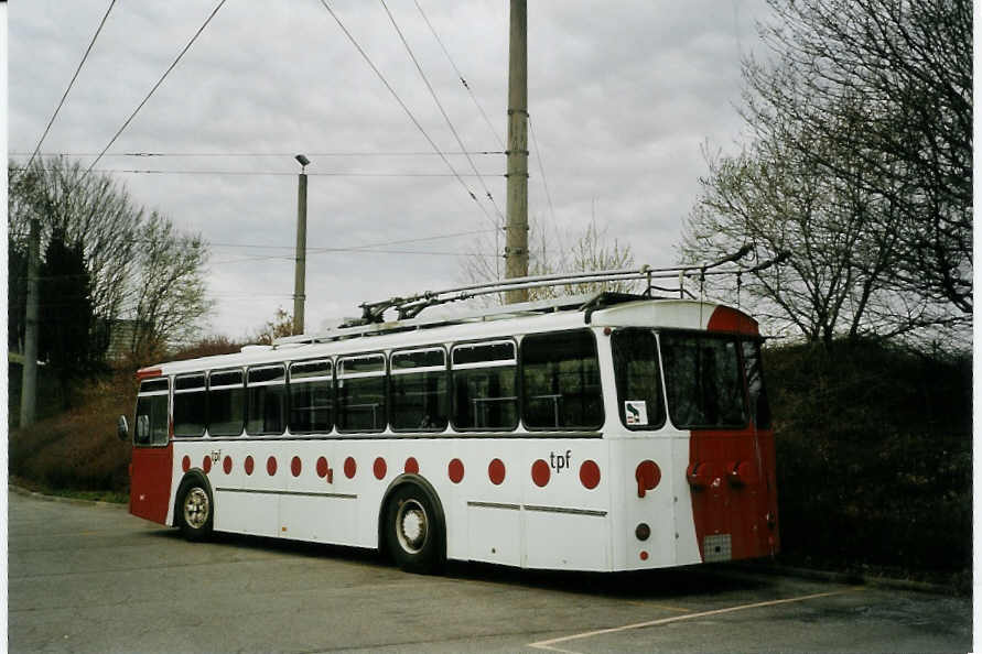 (066'122) - TPF Fribourg - Nr. 347 - FBW/Hess Trolleybus (ex TL Lausanne Nr. 703) am 21. Mrz 2004 in Fribourg, Garage