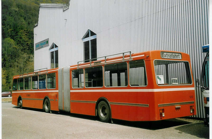 (066'814) - RVBW Wettingen - Nr. 109 - Volvo/R&J am 21. April 2004 in Biel, BTR