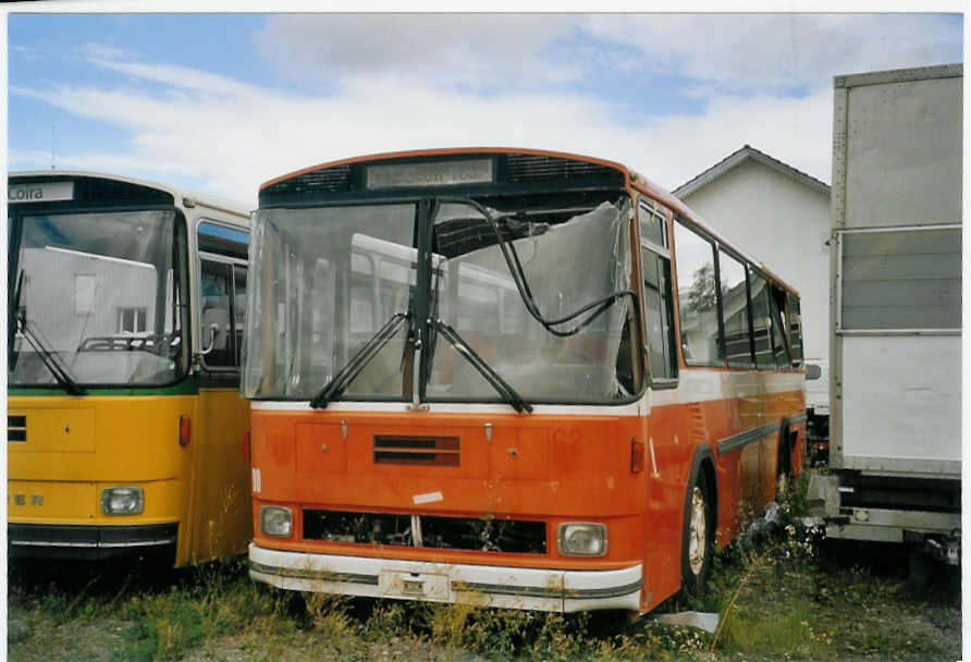 (070'103) - Crzer, Scuol - Nr. 90 - Saurer/Hess (ex Sulser, Wohlen; ex RTB Altsttten Nr. 62) am 21. August 2004 in Winterthur, Industrie