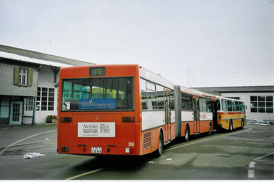 (074'823) - BSU Solothurn - Nr. 59/SO 138'866 - Mercedes (ex Nr. 71; ex RBS Worblaufen Nr. 71) am 22. Februar 2005 in Bellach, Hess