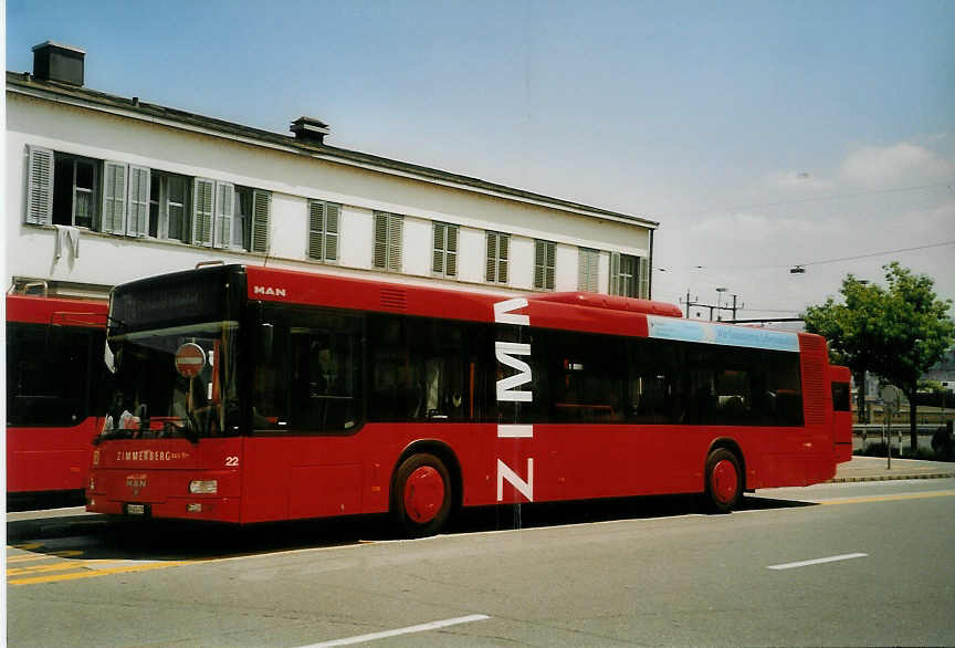 (077'723) - AHW Horgen - Nr. 22/ZH 402'478 - MAN am 18. Juni 2005 beim Bahnhof Wdenswil