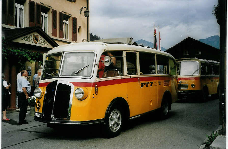 (078'013) - Schmid, Thrishaus - Nr. 3/BE 26'206 - Saurer/Gangloff (ex Geiger, Adelboden Nr. 3) am 25. Juni 2005 in Kiental, Hotel Bren