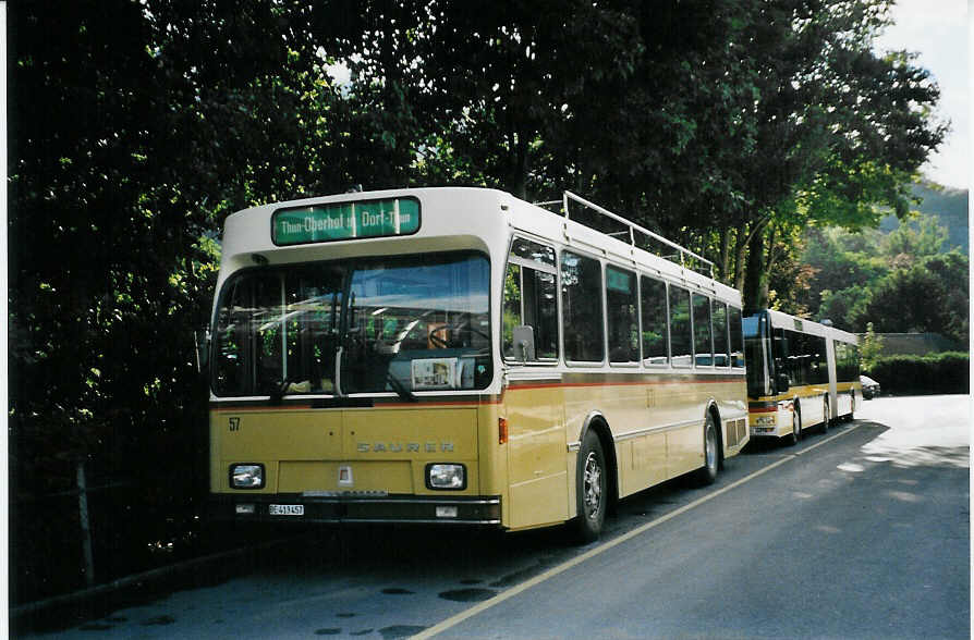 (079'718) - STI Thun - Nr. 57/BE 413'457 - Saurer/R&J am 26. August 2005 bei der Schifflndte Thun