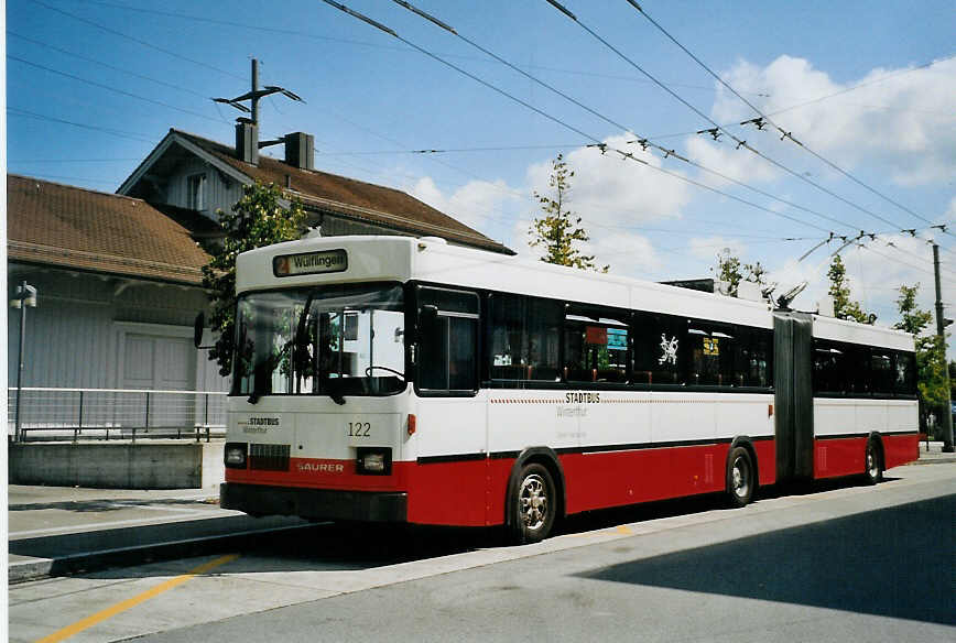 (080'113) - SW Winterthur - Nr. 122 - Saurer/FHS Gelenktrolleybus am 28. August 2005 in Winterthur, Seen