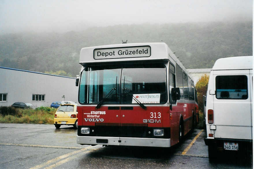 (081'014) - SW Winterthur - Nr. 313 - Volvo/Hess am 19. Oktober 2005 in Biel, Rattinbus