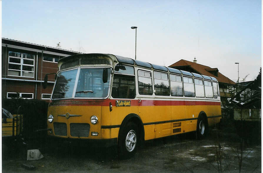 (081'537) - Brunner, Thun - FBW/Hess (ex Bischofberger, Heerbrugg; ex P 24'164) am 20. November 2005 in Thun-Lerchenfeld, Garage