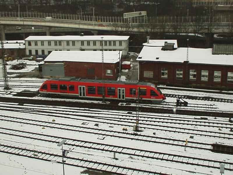 BR 640 im Siegener Bahnhof. Winter 05