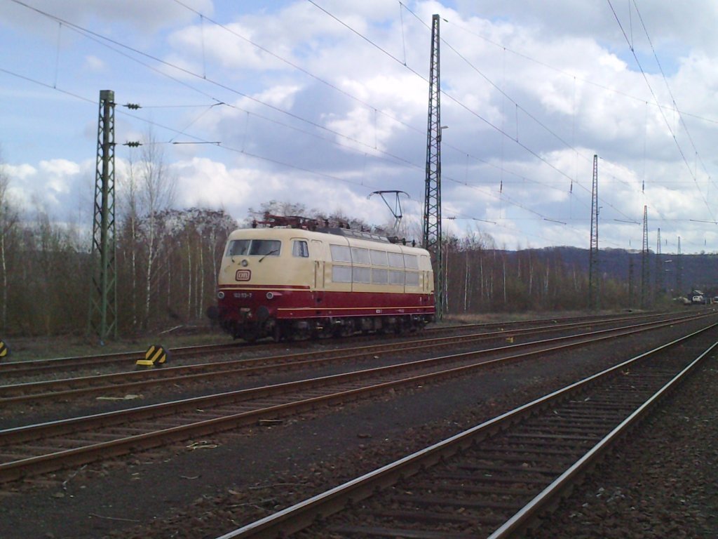 Die ersten Loks fr die Parade zum 175 Jhrigen Jubilum der Eisenbahn in Deutschland sind schon in Koblenz-Ltzel eingetroffen.;-)