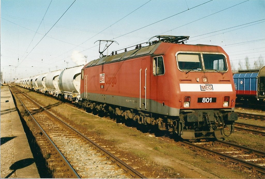 Die MEG 801 steht am 20.02.2004 abfahrbereit in Rostock-Seehafen.