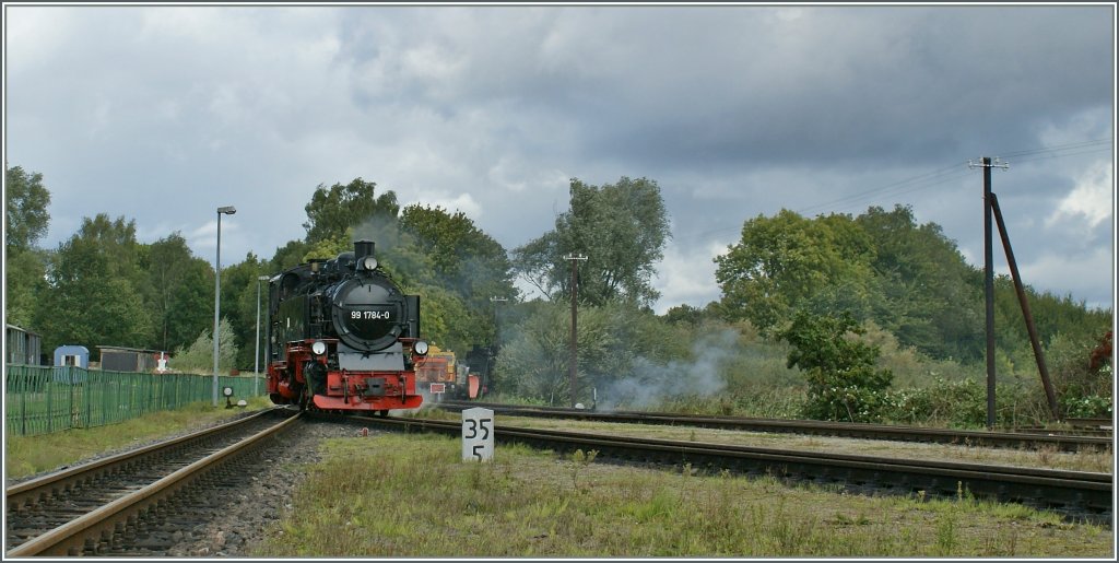 Die RBB 99 1784-0 in Putbus. 18.09.2010


