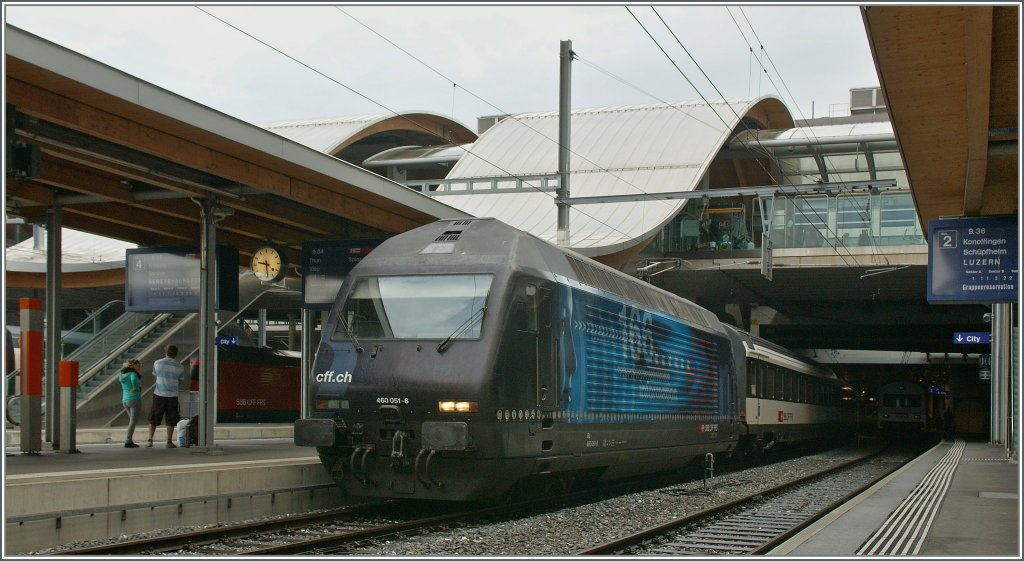 Die SBB Re 460 051-6 in Bern.
03. Aug. 2011
