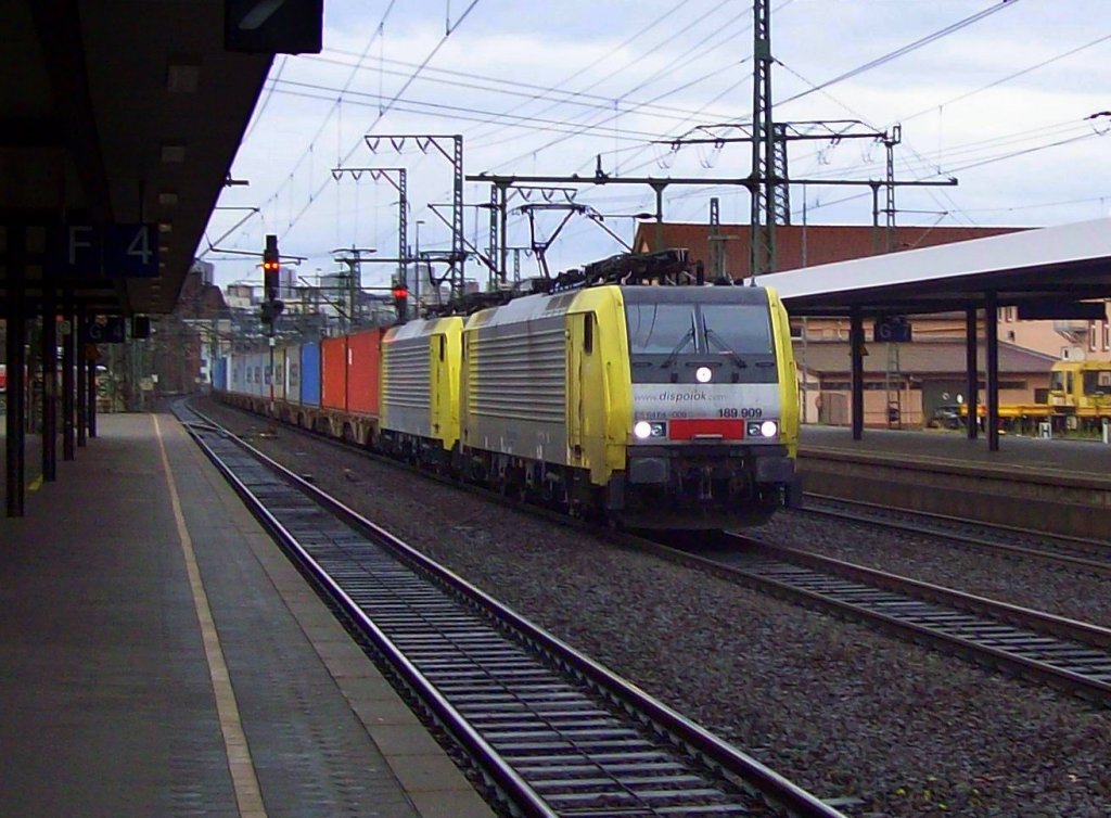 Doppeltraktion 189er im Dezember 2009 in Fulda