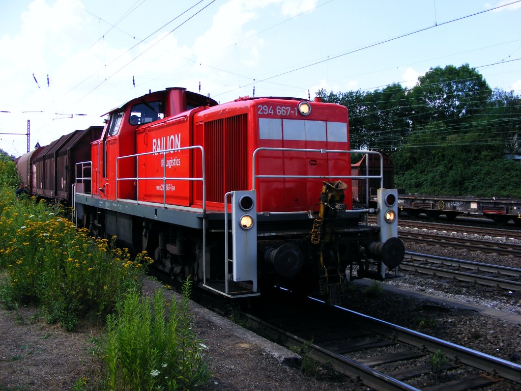 Eine DB 294 fhrt am 23.07.2010 durch Bochum-Nord.