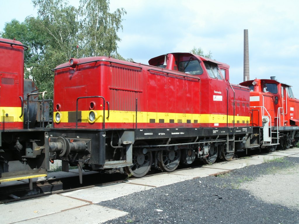 Eine ex DR V60 steht am 15.08.2004 im Eisenbahnmuseum in Bochum-Dalhausen.