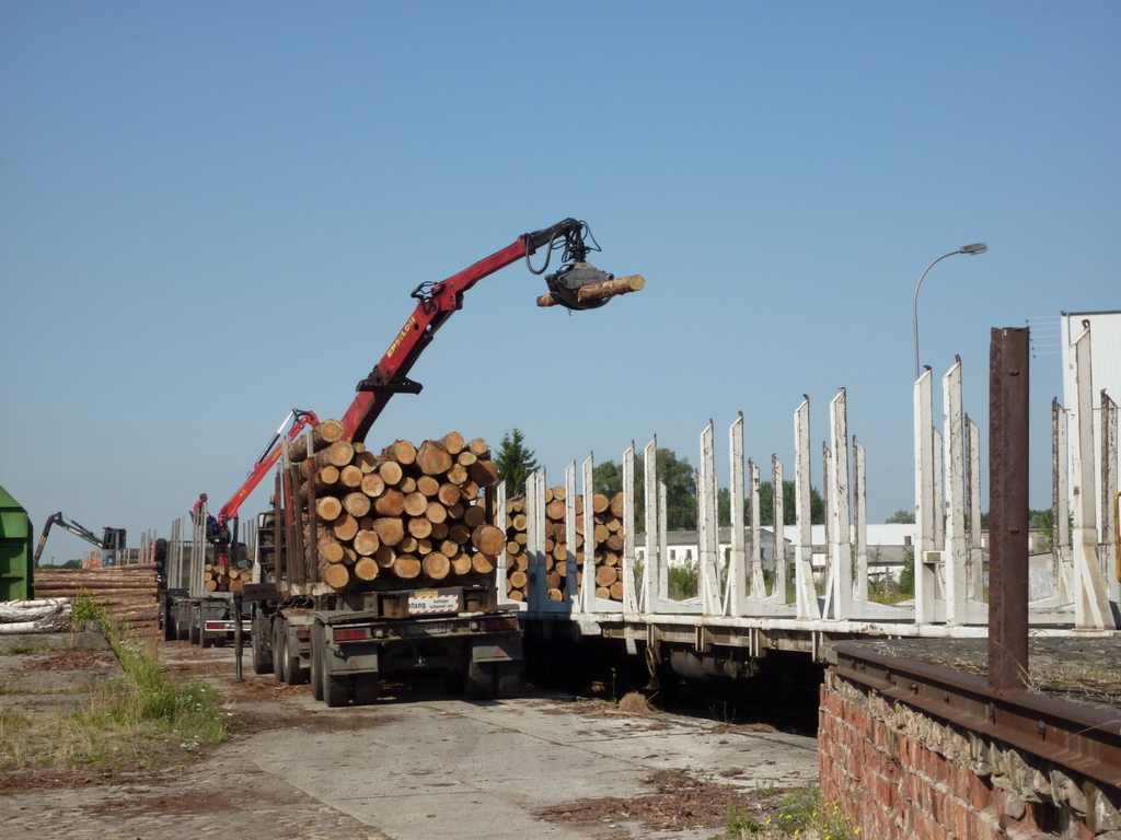 Holzverladung am 27.07.10 in Torgelow