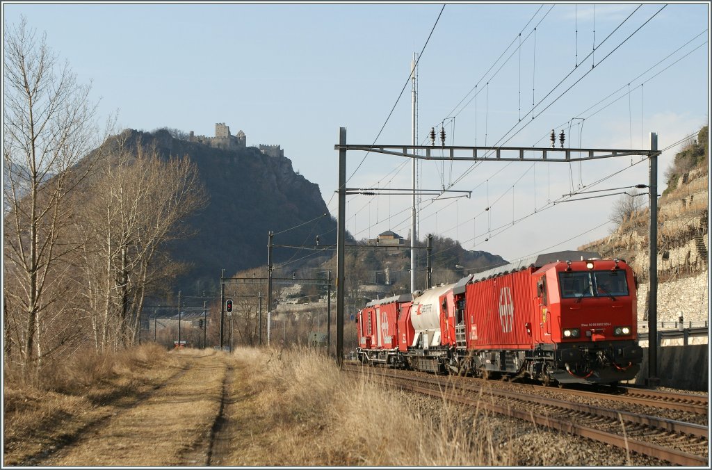 Lsch- und Rettungszug bei Sion. 14.02.2011