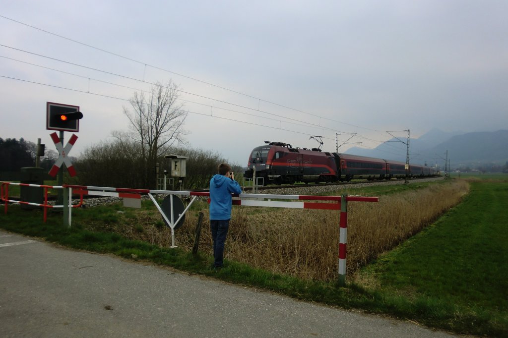 Markus am 15. April, bei typischem Aprilwetter in Weisham.