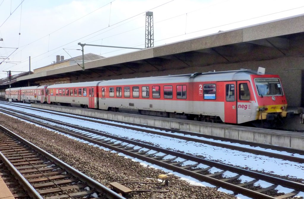 NEG VT 71 und TSB VT 72 am 08.03.10 abgestellt im Bahnhof Fulda