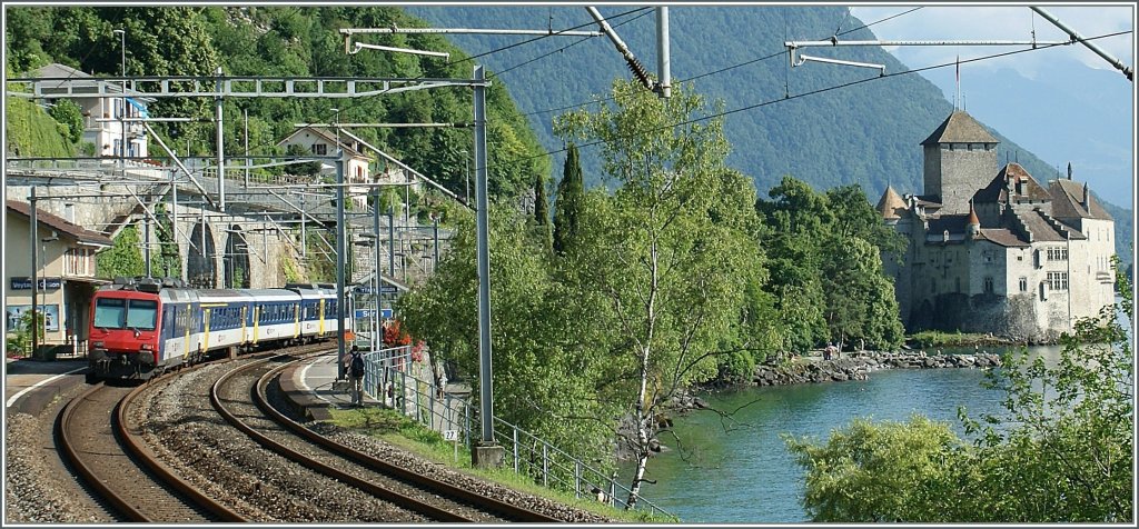 NPZ Regionalzug in Veytaux Chillon am 28. Juni 2009