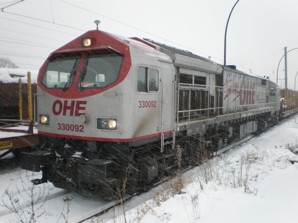 OHE 330092 in Bergen auf Rgen, 22.12.2009.
