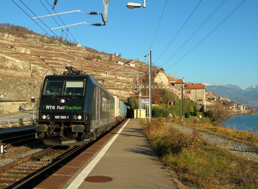 RTS 185 569-1 in Rivaz. 
27. Nov. 2007
