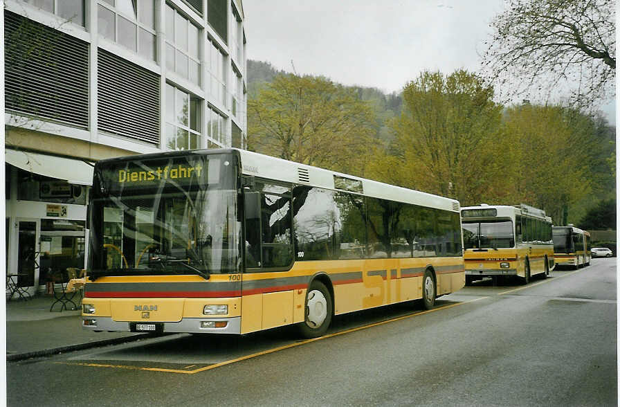 (084'316) - STI Thun - Nr. 100/BE 577'100 - MAN am 27. April 2006 bei der Schifflndte Thun